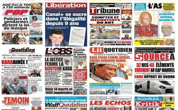 Revue de presse sénégalaise du mardi 8 décembre 2020