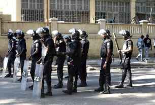 Image de policiers au Sénégal.