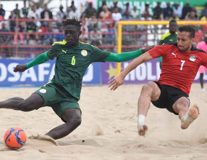 Beach Soccer Les Lions du Senegal vs Egypte en Coupe Cosafa.