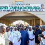 Macky SALL et Marième Faye Sall au Centre Hospitalier Régional de Fatick