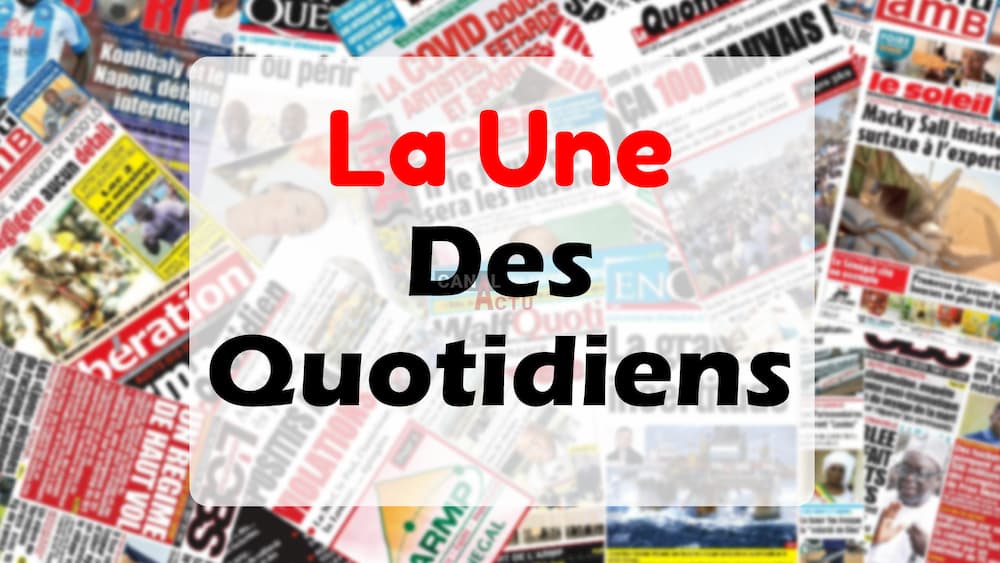 la Une des quotidiens