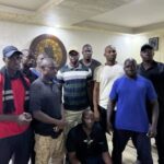 Ousmane Sonko et ses gardes du corps